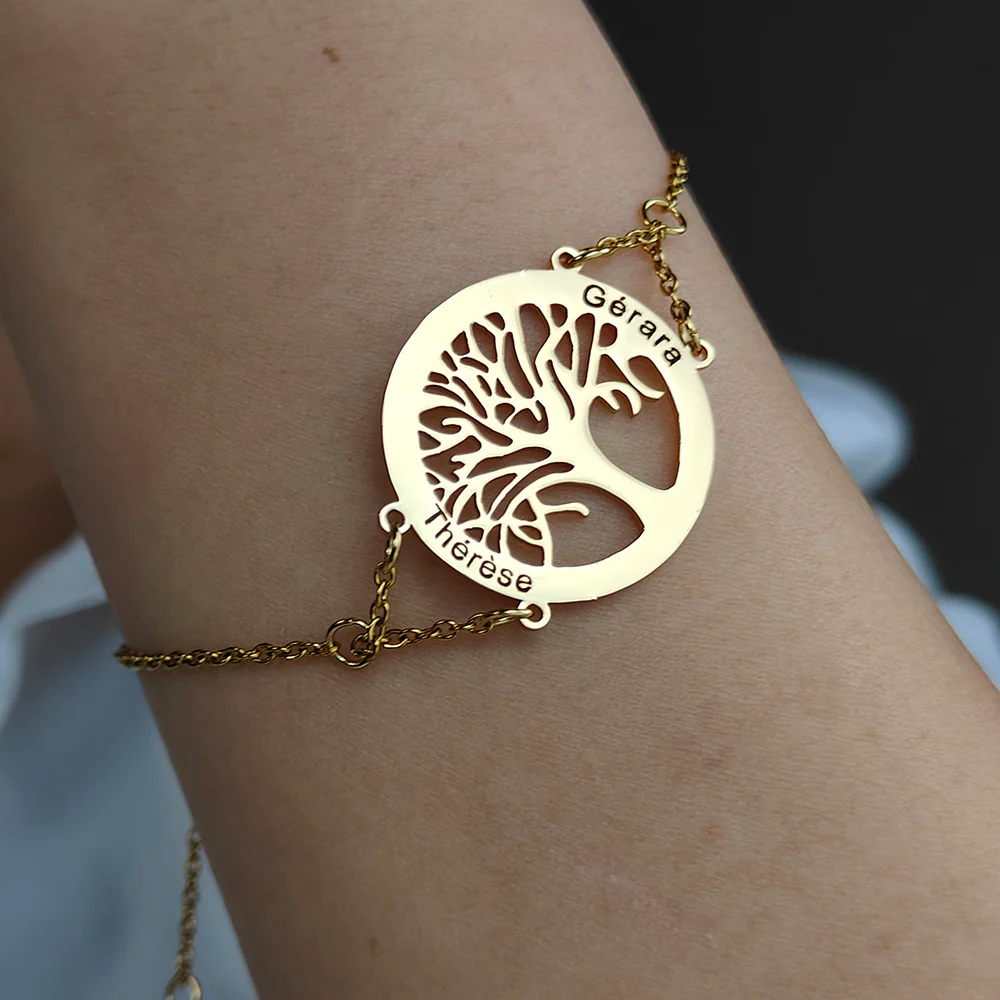 BRACELET ARBRE DE VIE JUSQU'À 4 PRÉNOMS - Image 4