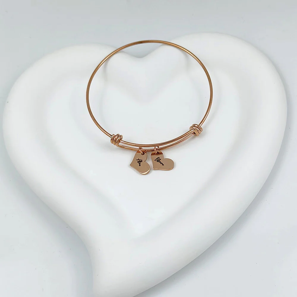 BRACELET COEURS JUSQU'À 9 PRÉNOMS - Image 4