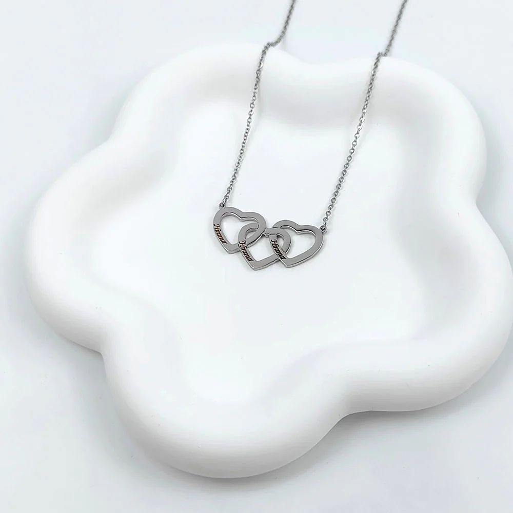 COLLIER COEURS UNIS JUSQU'À 5 PRÉNOMS - Image 4