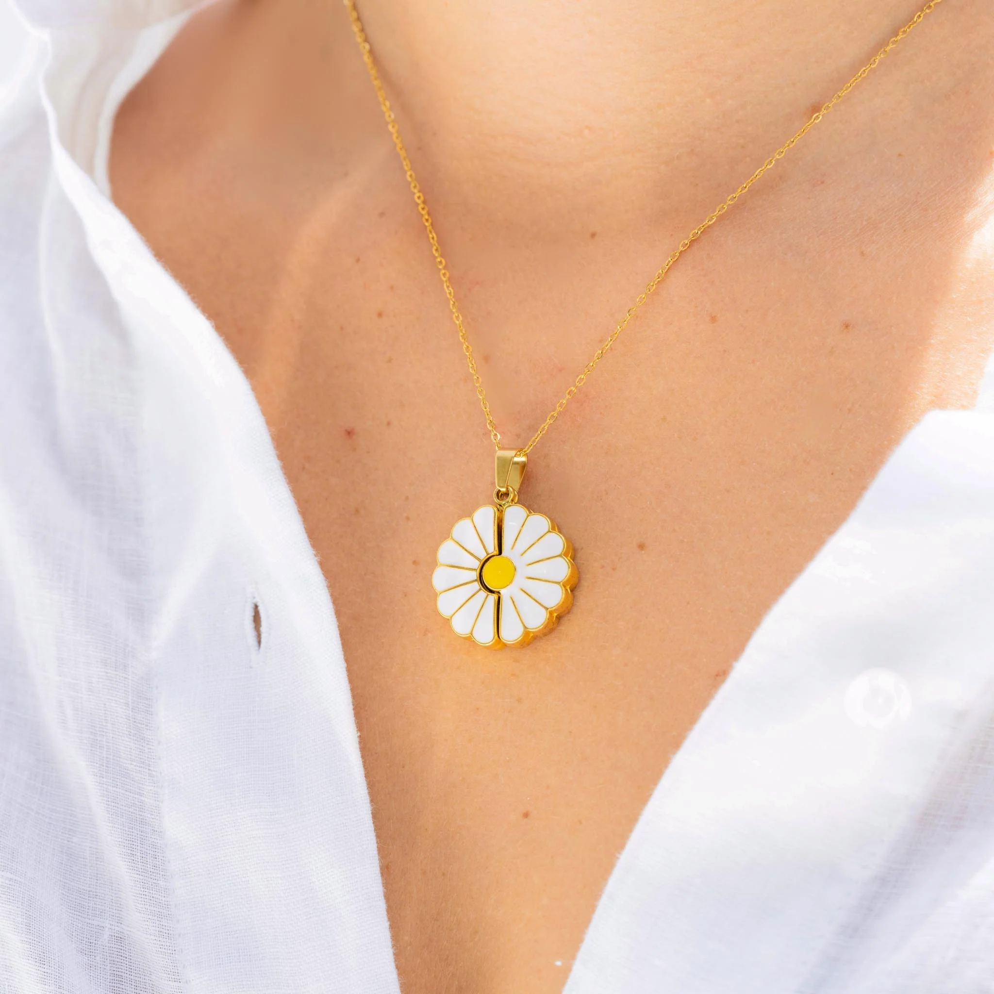 COLLIER MARGUERITE MESSAGE PERSONNALISÉ - Image 3